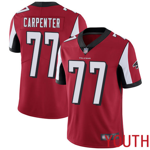 Atlanta Falcons Limited Red Youth James Carpenter Home Jersey NFL Football #77 Vapor Untouchable